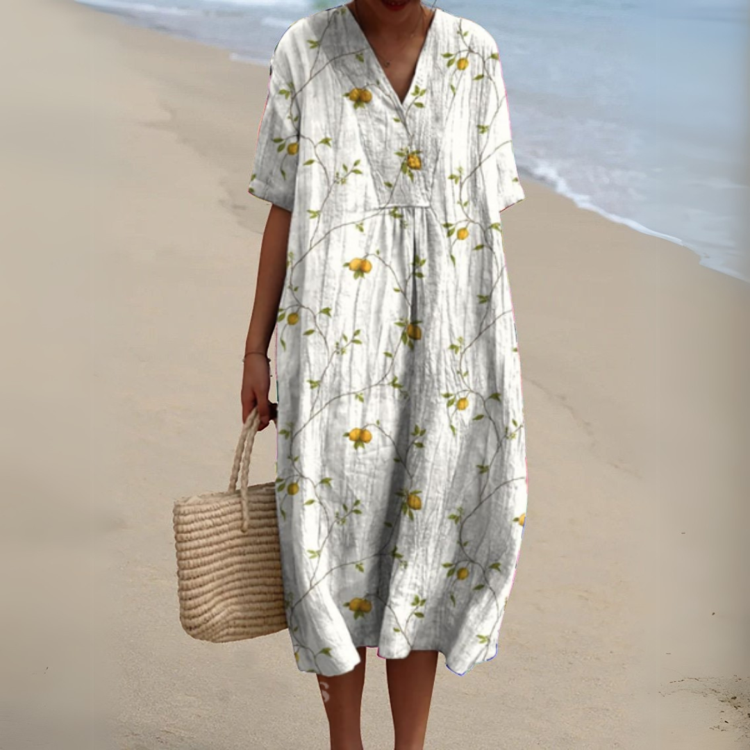 Nathalie | Relaxed Half Sleeve Midi Dress