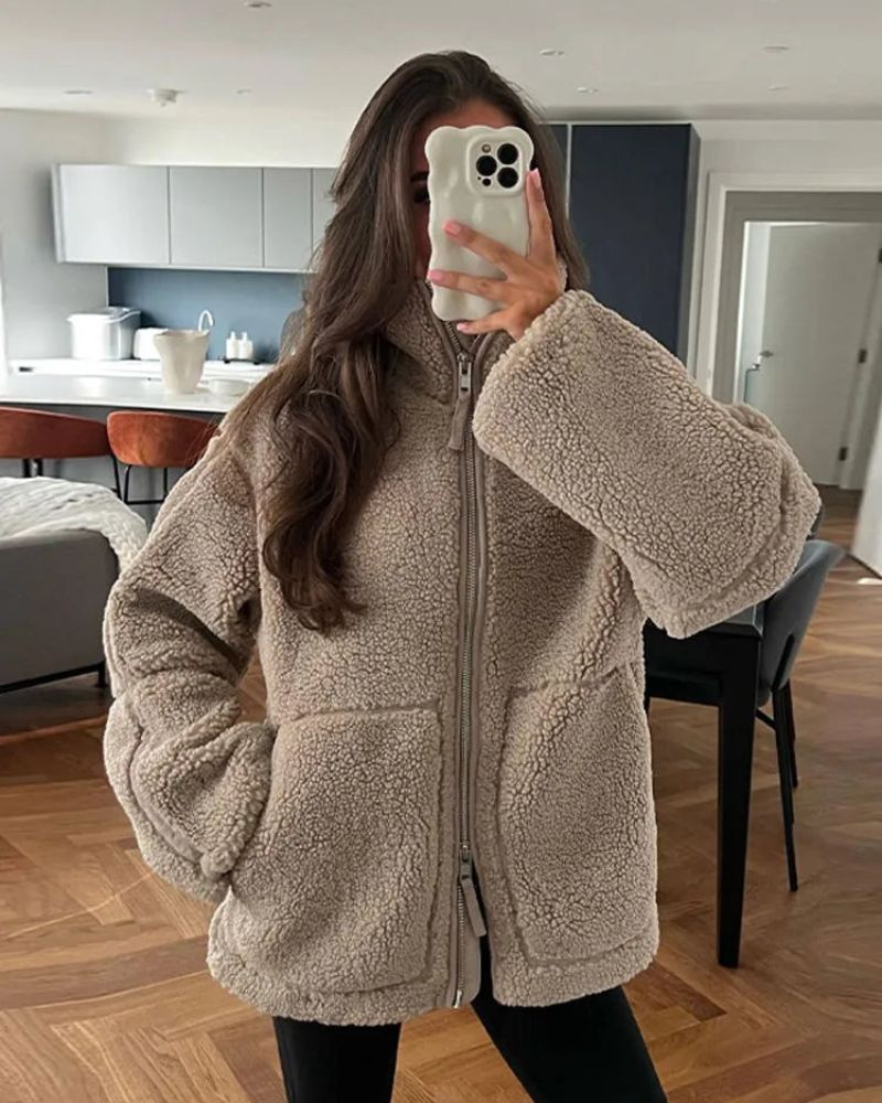 Aurore | Cozy Teddy Puffer Jacket