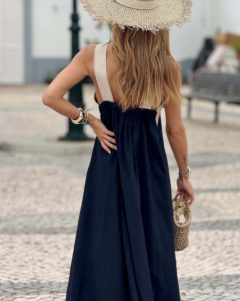 SIENNA | Trendy Chic Dress with Open Back and Crossed Neckline