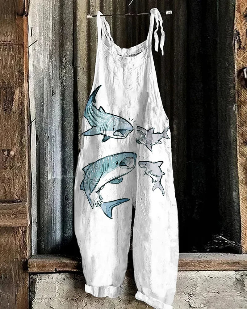 Solea | Lightweight artisanal jumpsuit in shark style