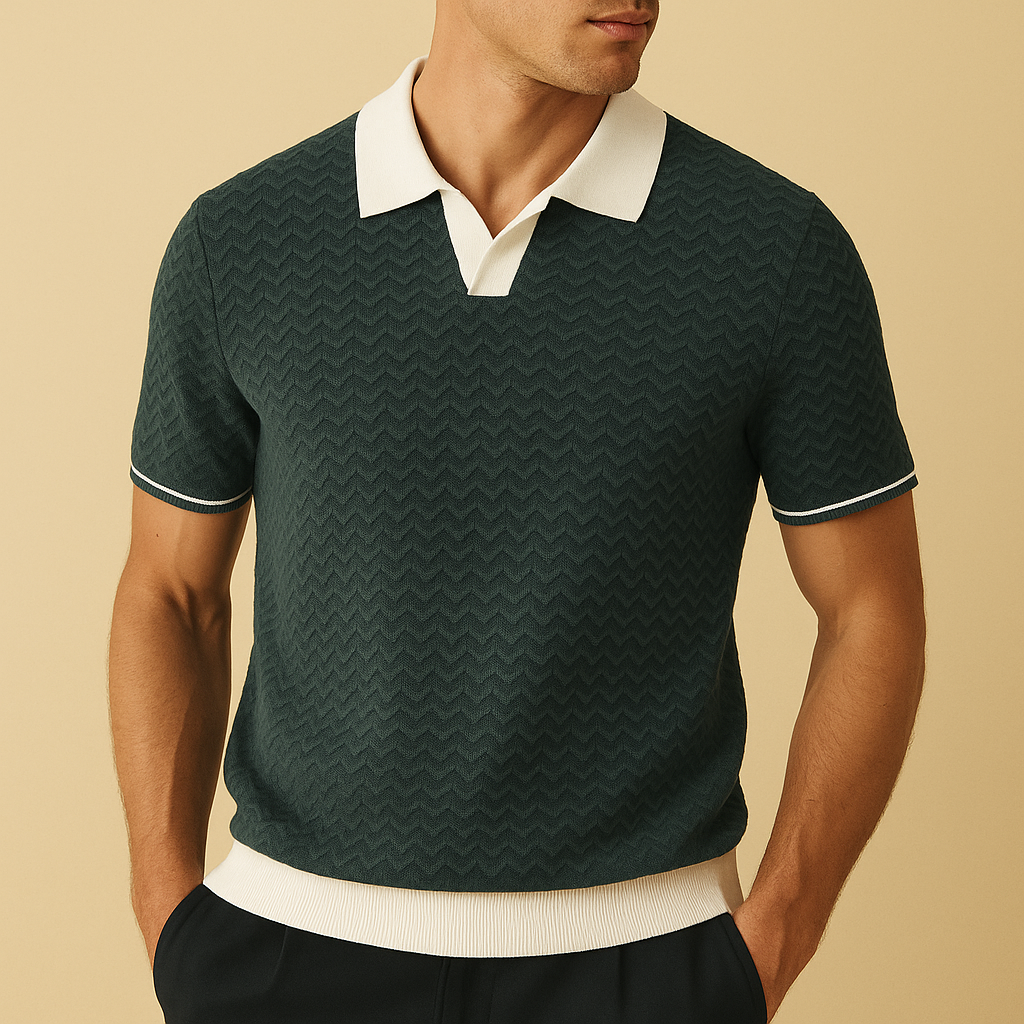 De Luca - Ripple Weave Polo Shirt