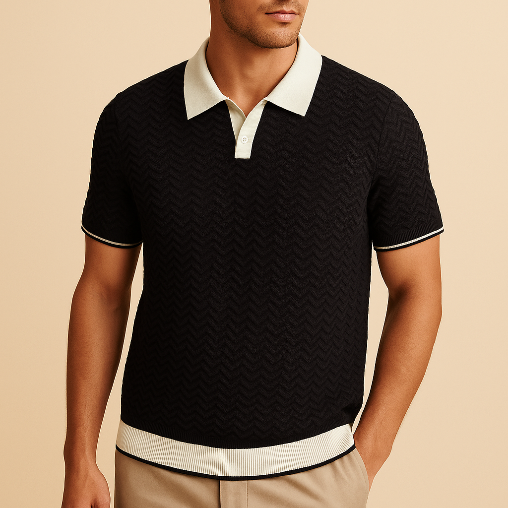 De Luca - Ripple Weave Polo Shirt