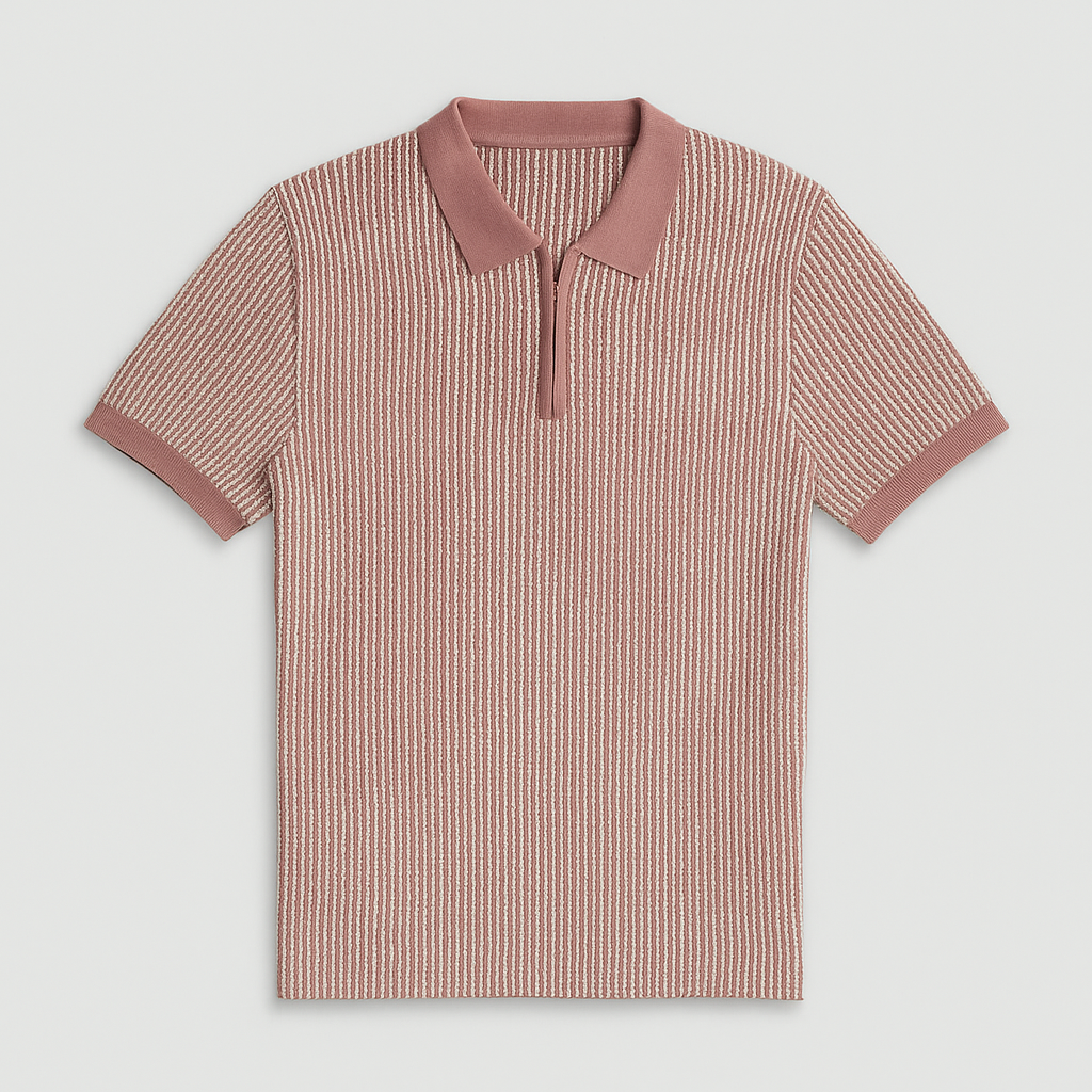 Emeline - Classic Zip Polo Shirt