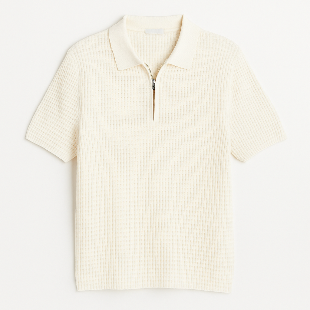 Emeline - Classic Zip Polo Shirt