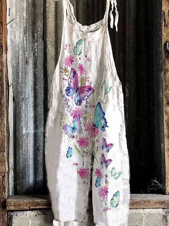 Solea | Lightweight artisanal jumpsuit in butterfly style