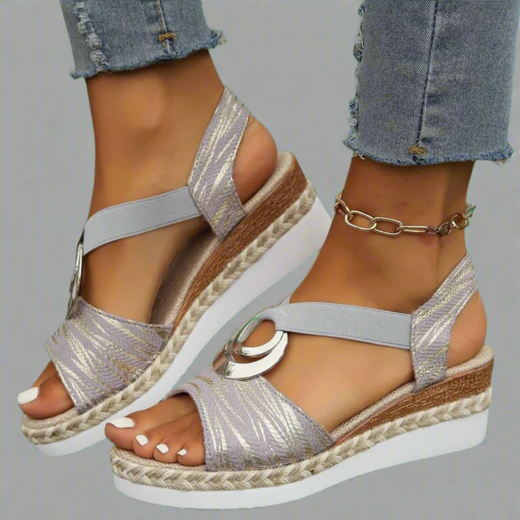 Dahlia | Stylish Wedge Sandals Made from Premium Material