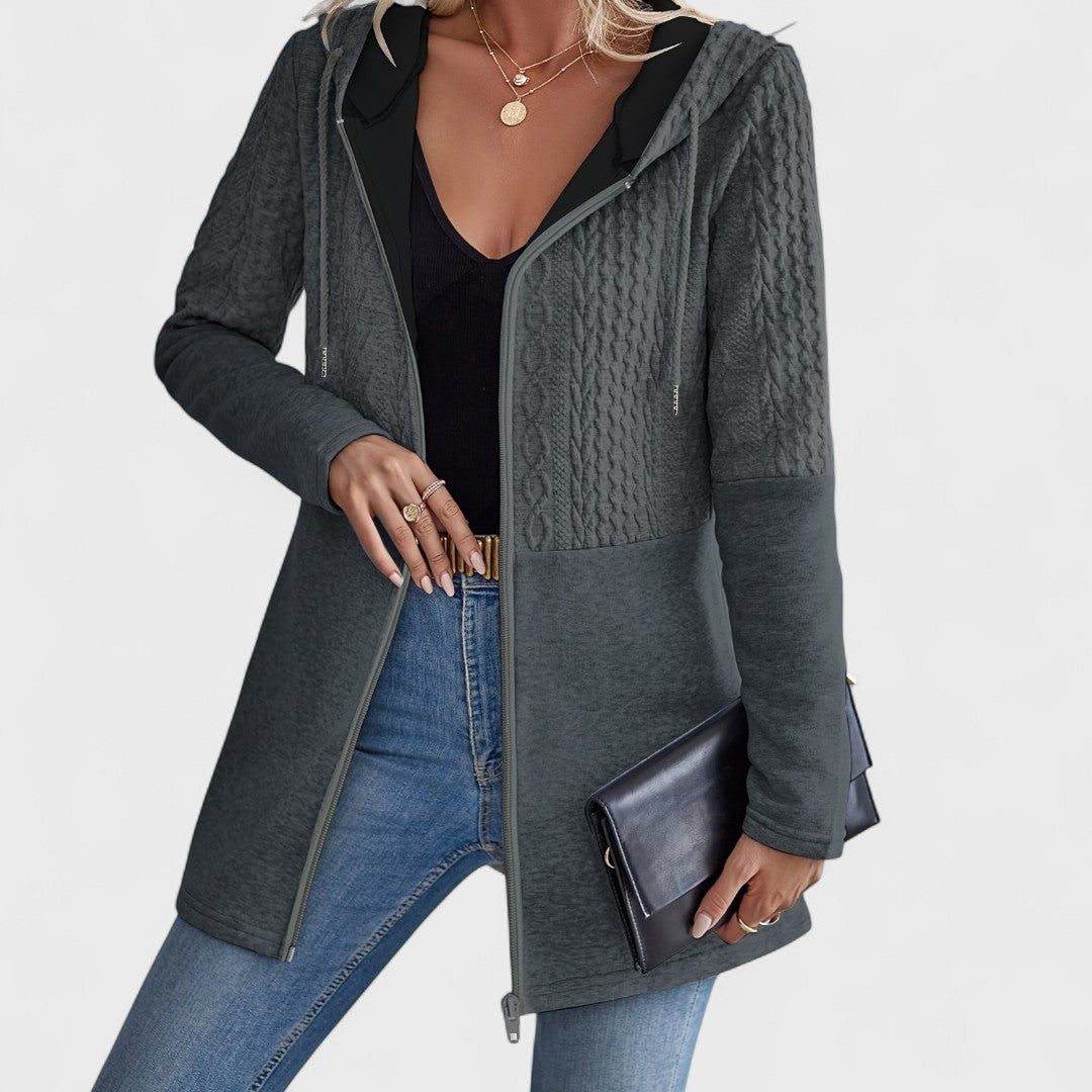 Valentino | Elegant Gray Hooded Cardigan for Women