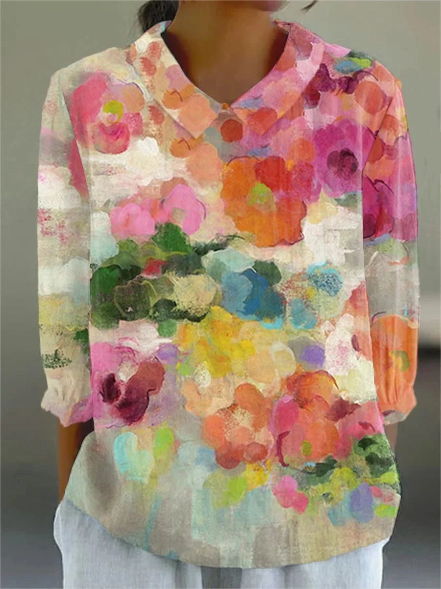 Isaline – pastel flower blouse