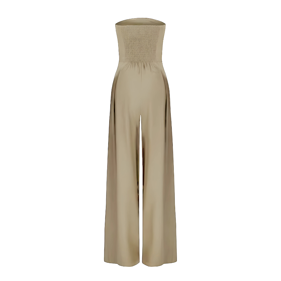 ALESSIA | Elegant Strapless Jumpsuit with Wide Pants