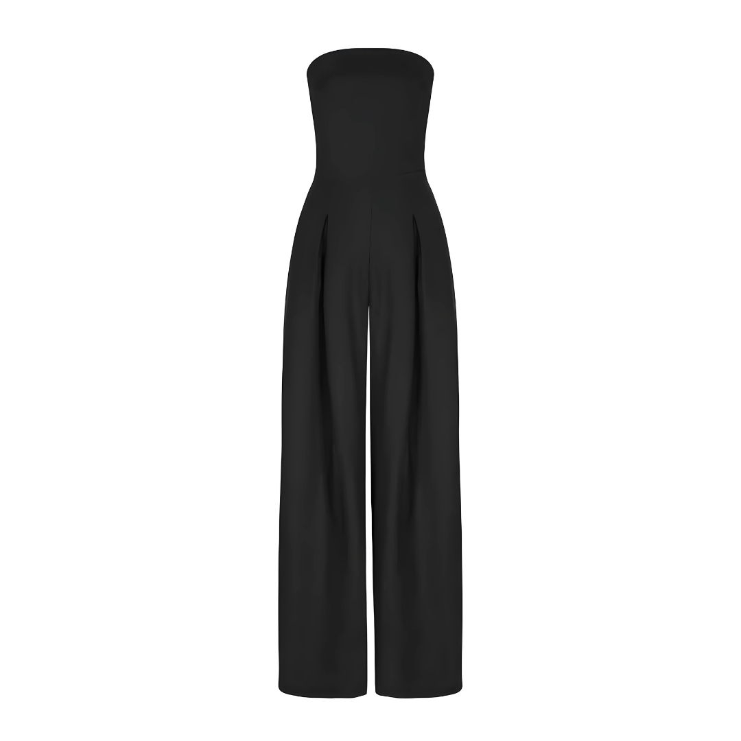 ALESSIA | Elegant Strapless Jumpsuit with Wide Pants