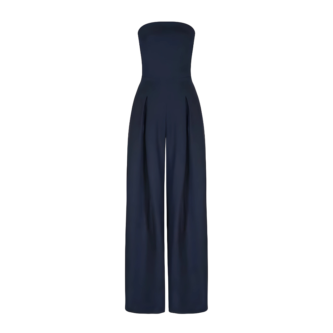 ALESSIA | Elegant Strapless Jumpsuit with Wide Pants