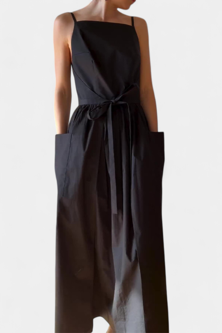 SERENA | Long Dress with Adjustable Ties for a Romantic Look and Summer Comfort