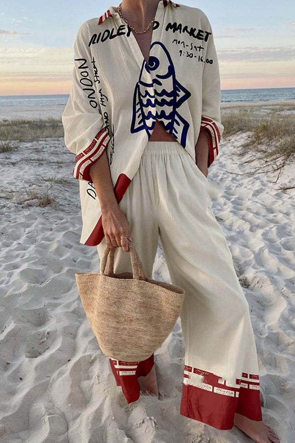 Luna™ | Complete Blue Fish in Linen