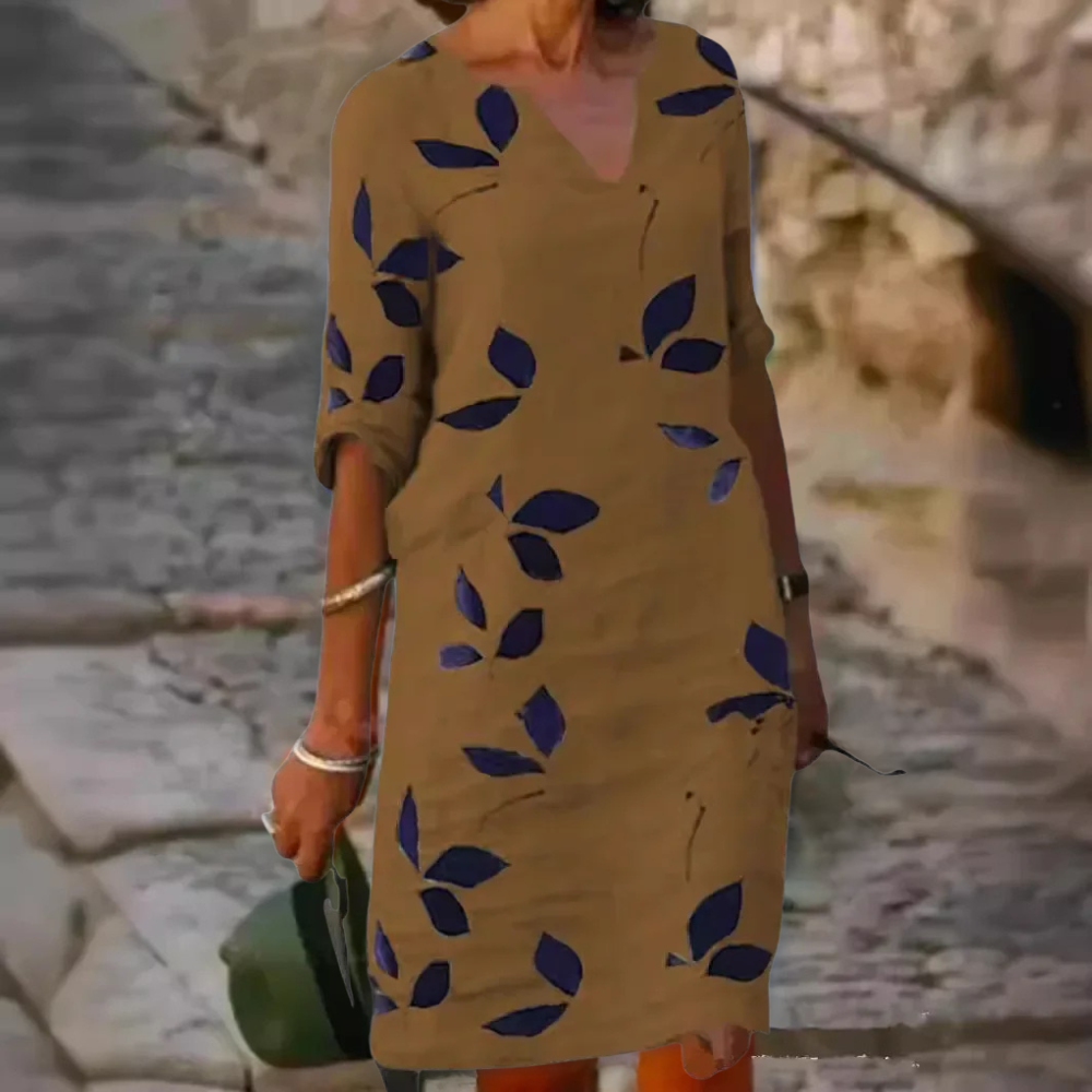 Fantine | Printed Dress with Timeless Elegance