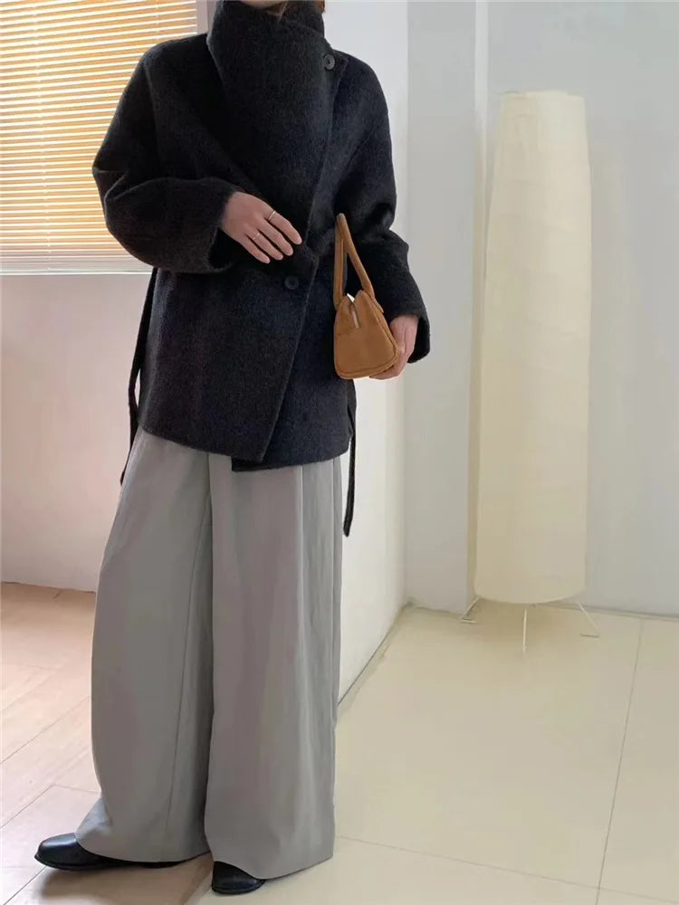 Velmira – Luxury silk, wool and cashmere coat