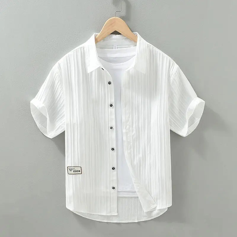 Bayside - Crinkle Cotton Shirt