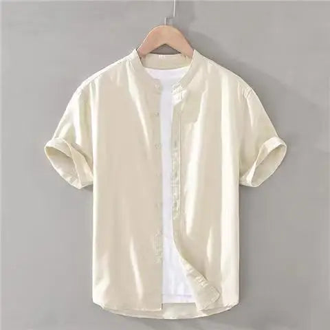 Banard - Band Collar Summer Shirt