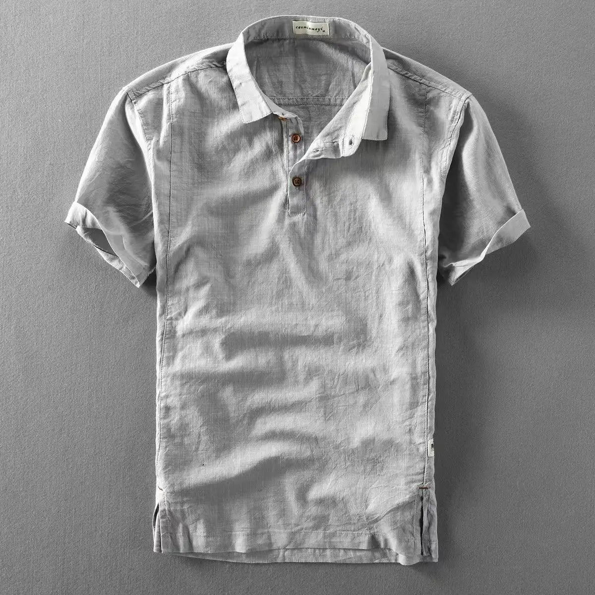 Lucenzo - Summerweight Linen Polo Shirt