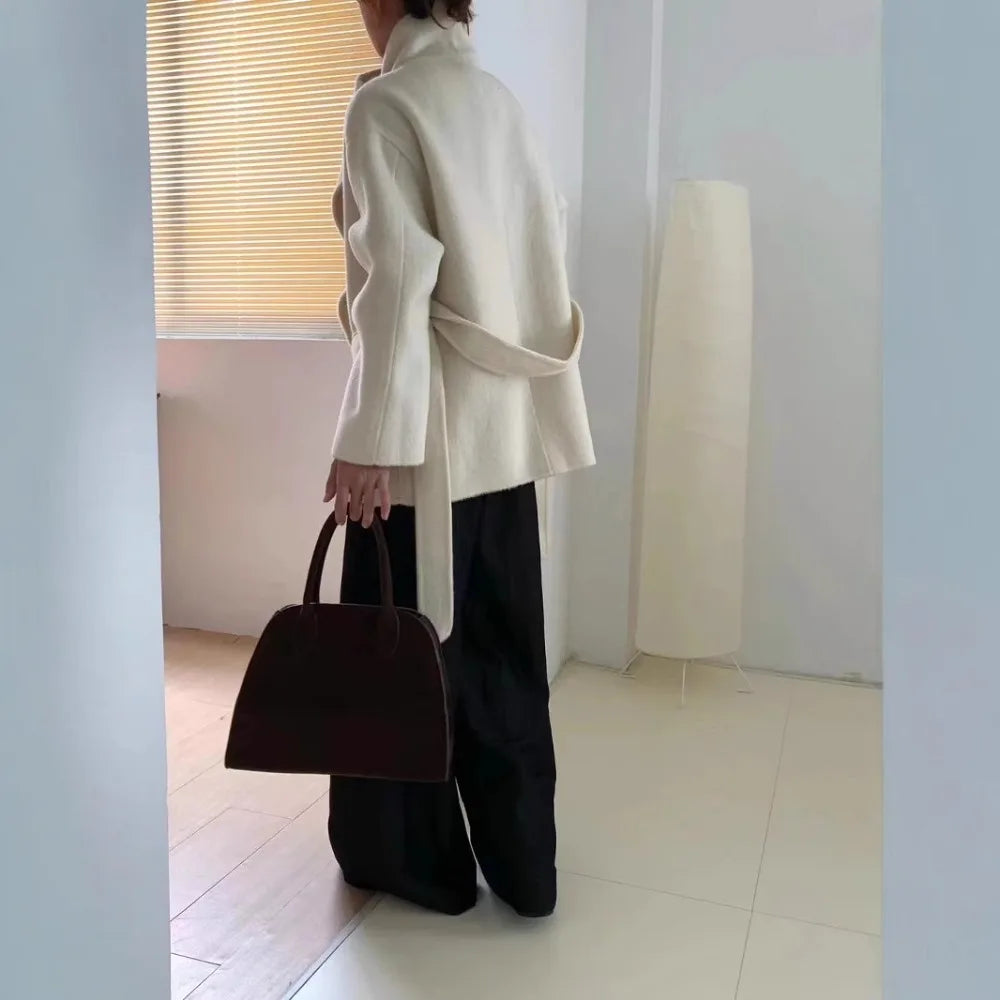 Velmira – Luxury silk, wool and cashmere coat