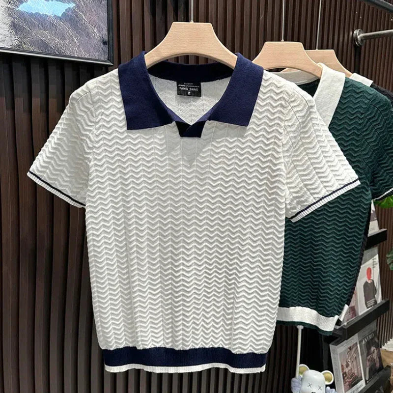 De Luca - Ripple Weave Polo Shirt