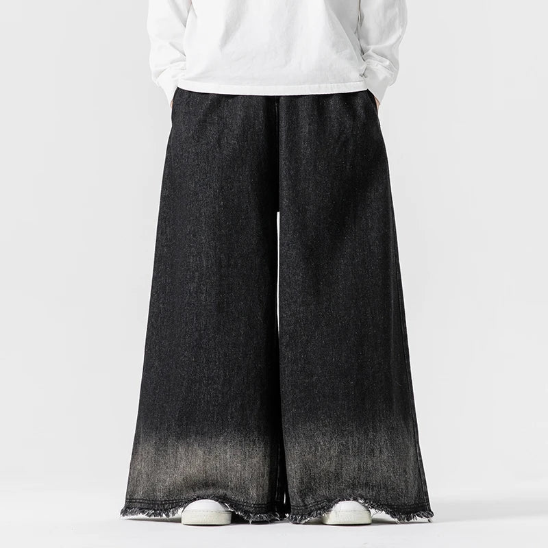 Higgins - Baggy Ombré Washed Jeans