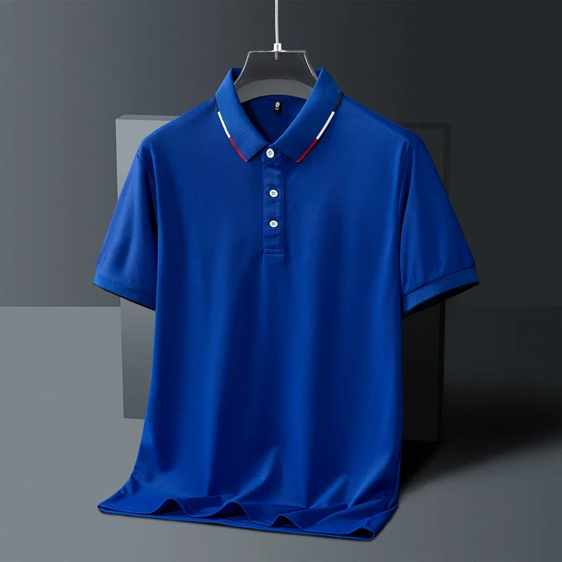 Seabrook - Pinstriped Collar Polo