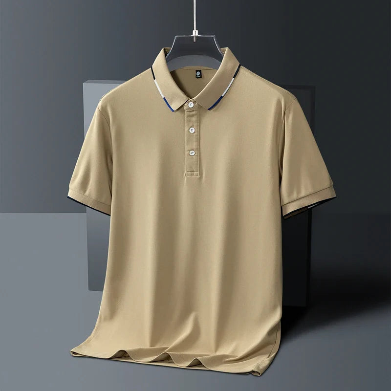 Seabrook - Pinstriped Collar Polo
