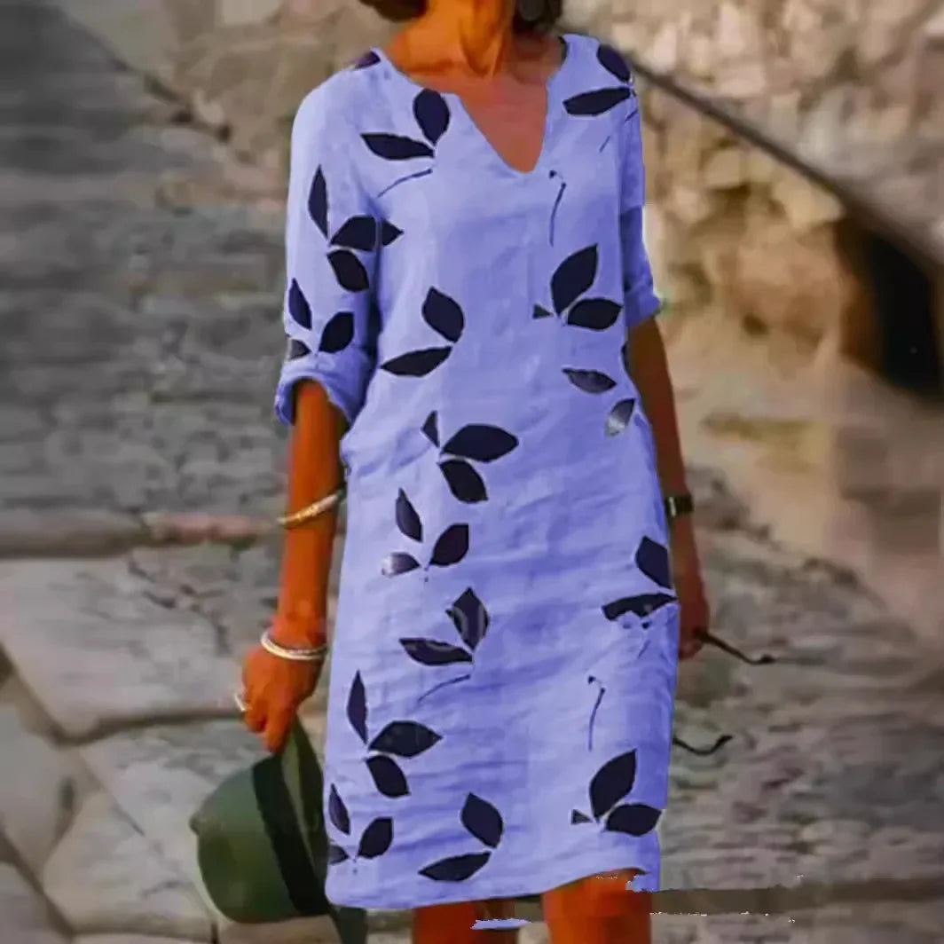 Fantine | Printed Dress with Timeless Elegance