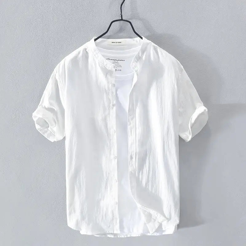 Banard - Band Collar Summer Shirt