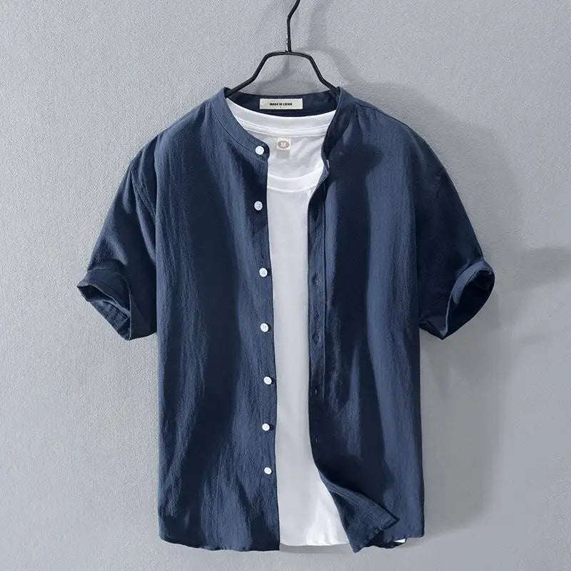 Banard - Band Collar Summer Shirt