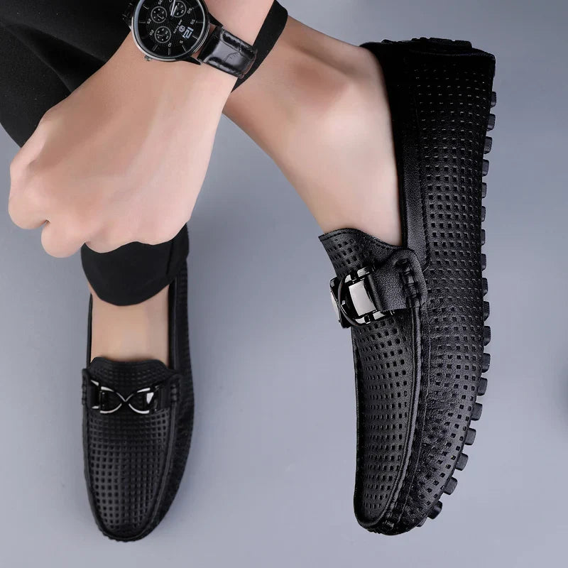 Zanari - Perforated Slip On Loafer