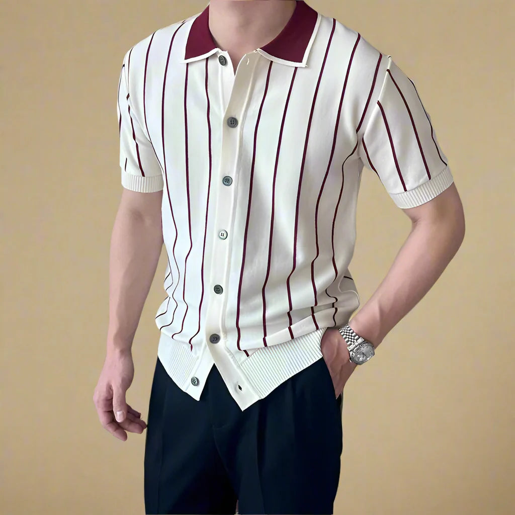 Champlain - Striped Knit Polo