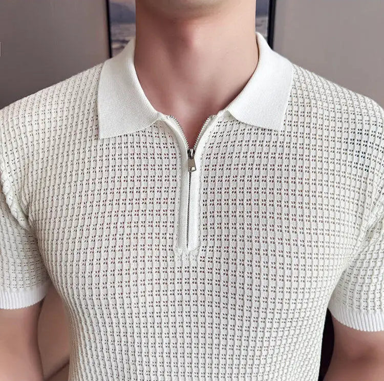 Emeline - Classic Zip Polo Shirt