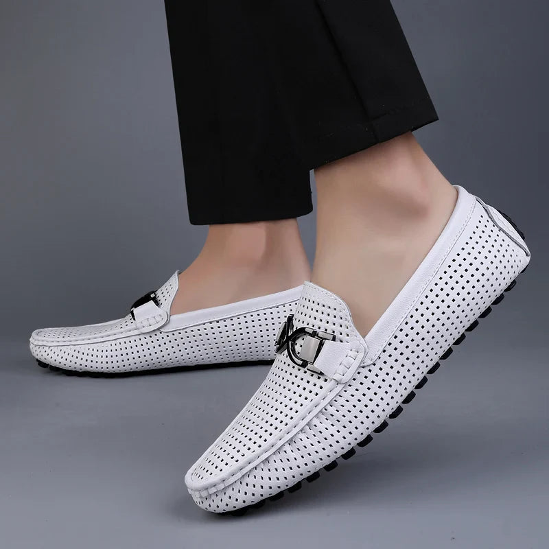 Zanari - Perforated Slip On Loafer