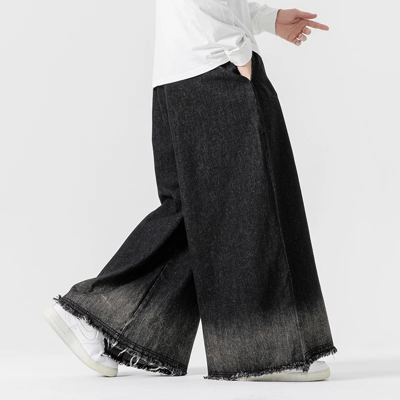 Higgins - Baggy Ombré Washed Jeans