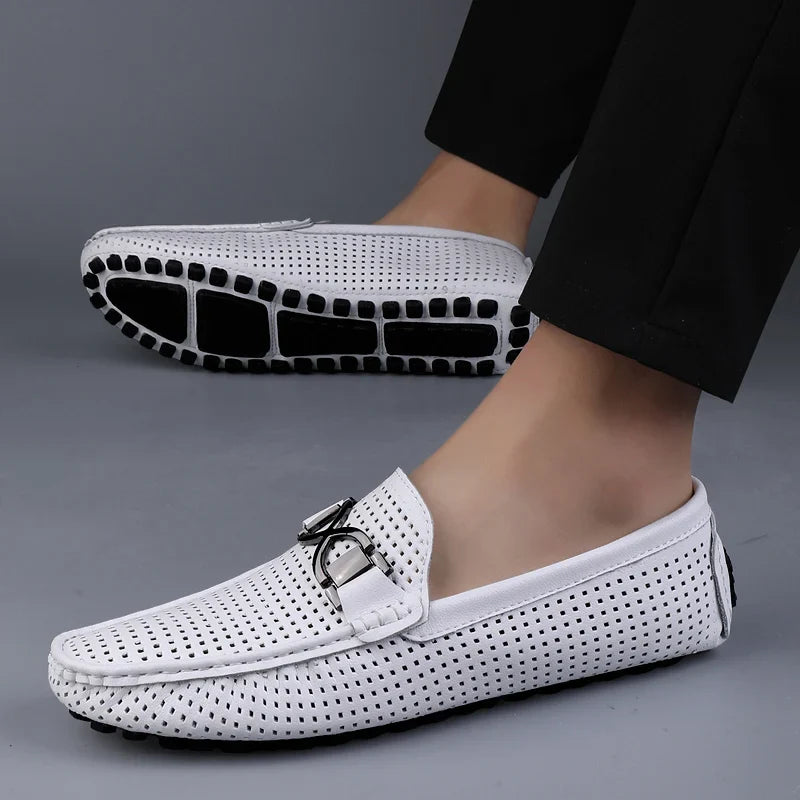 Zanari - Perforated Slip On Loafer