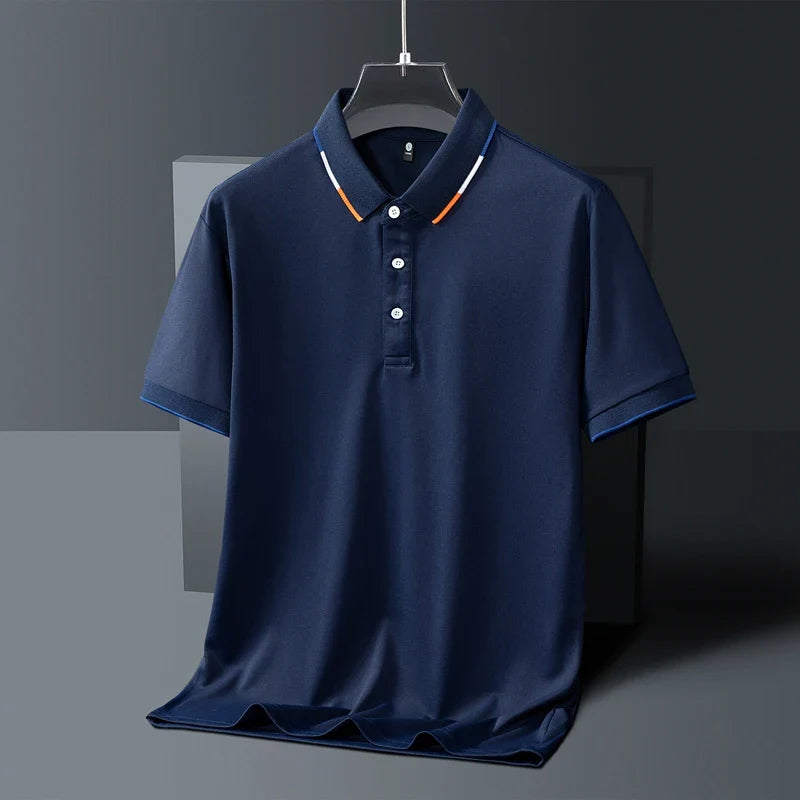 Seabrook - Pinstriped Collar Polo