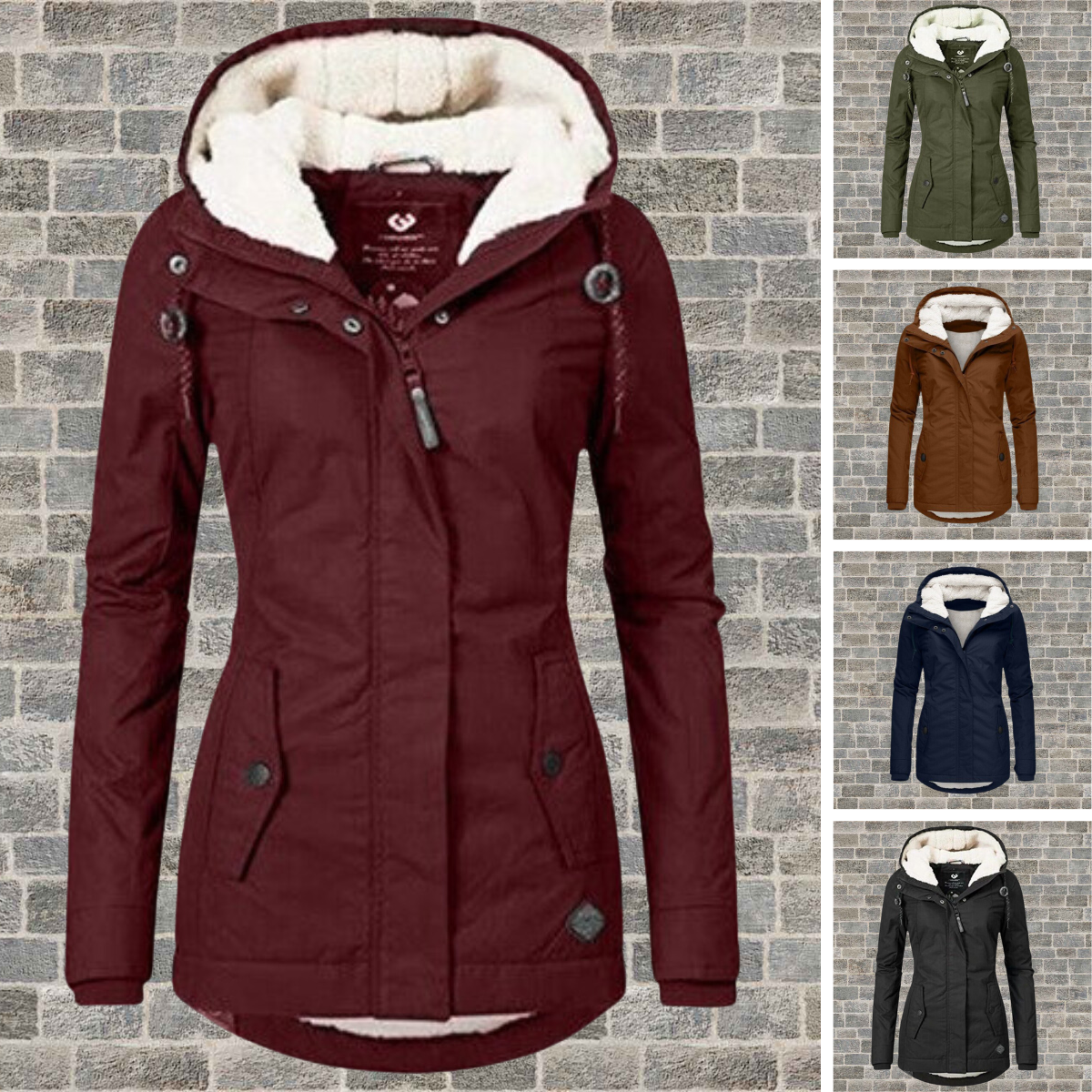 Jenna – Ultra-comfortable hooded sherpa coat