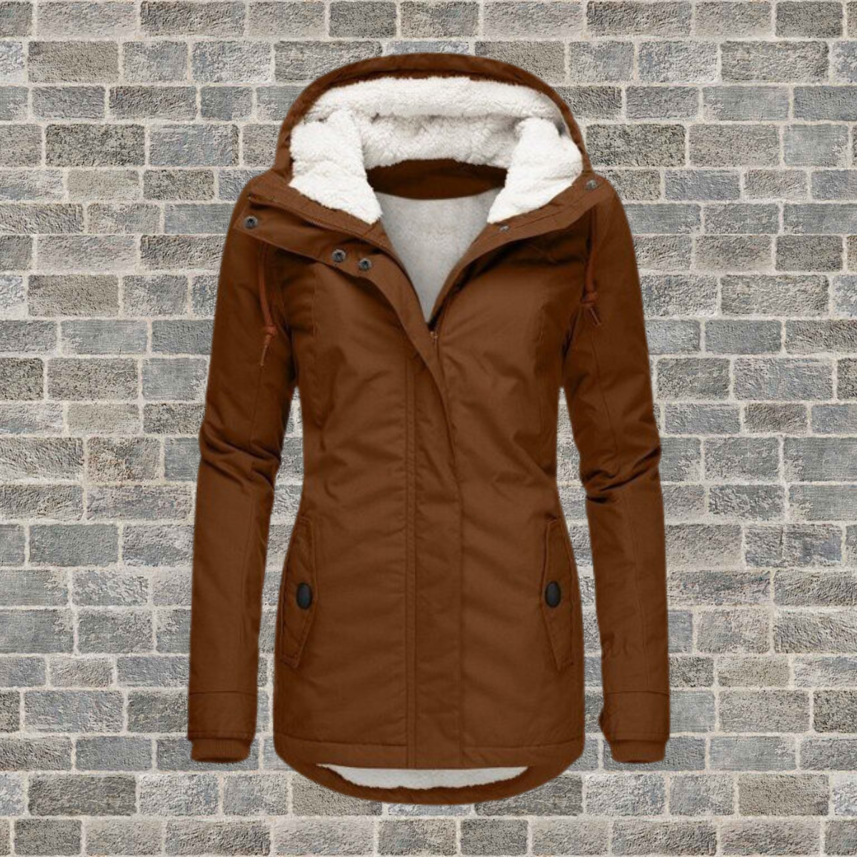 Jenna – Ultra-comfortable hooded sherpa coat