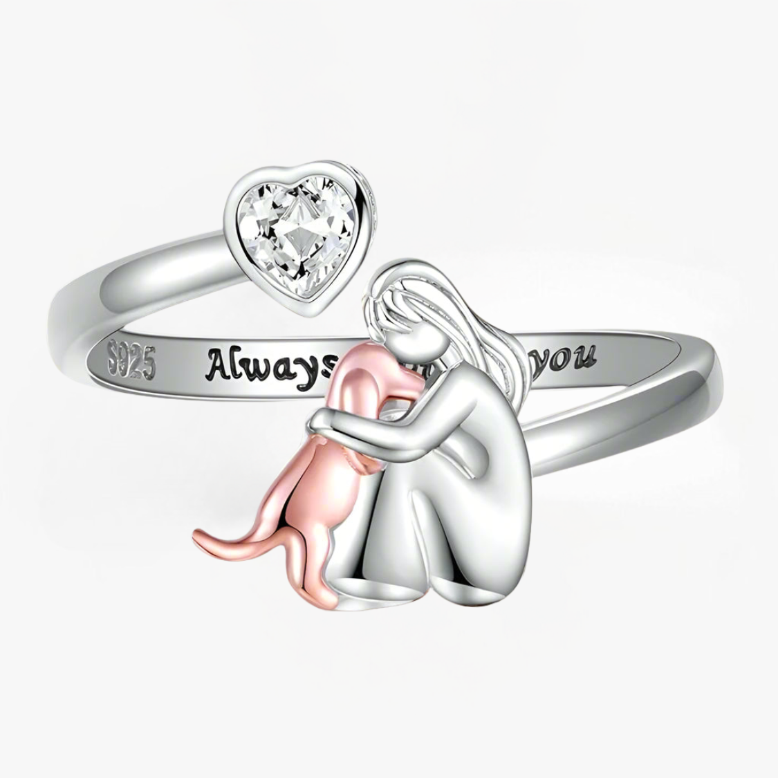 Elisa - Ring with Dog Icon (Pink)