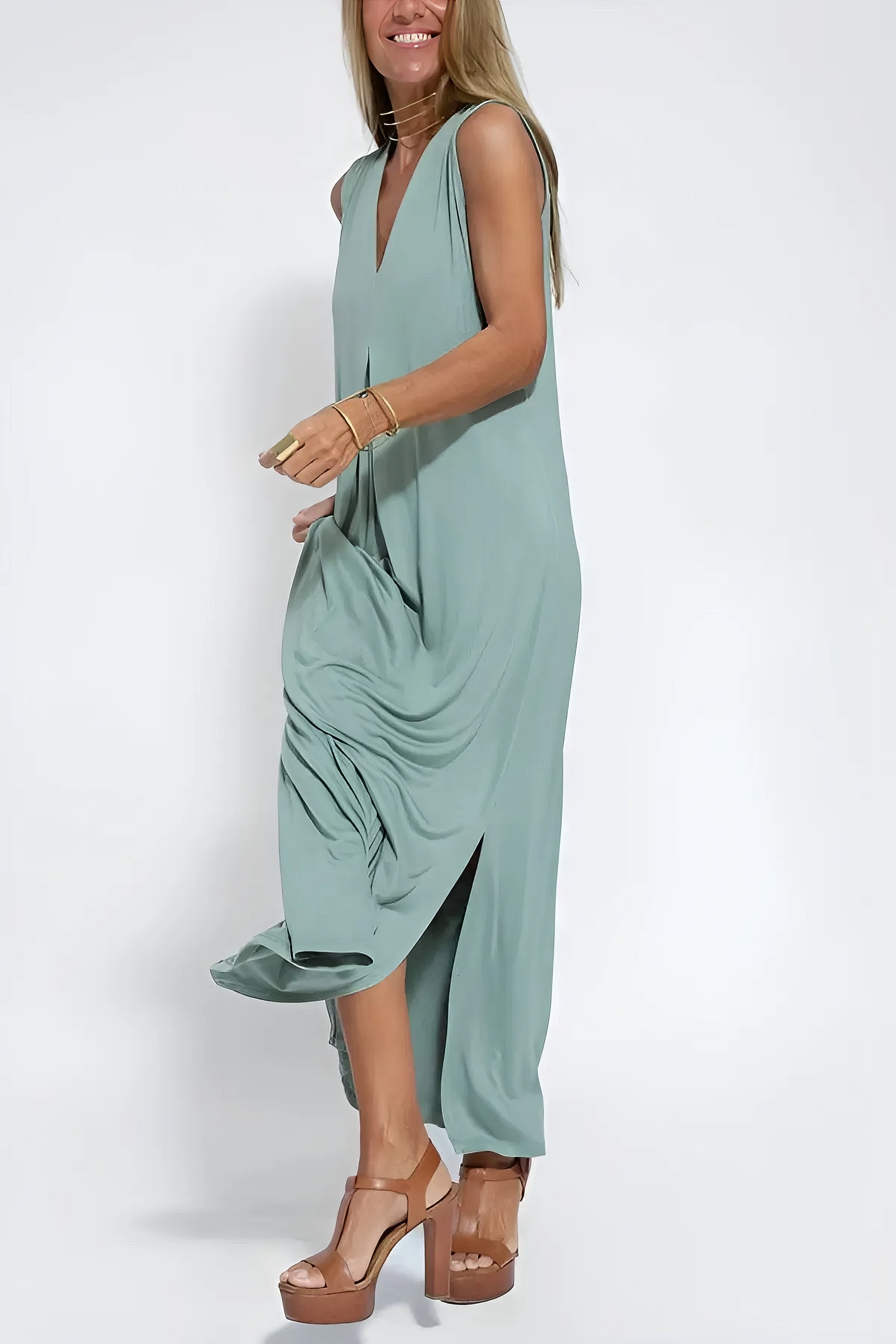 ELISE | Elegant Long Dress with Included Cardigan