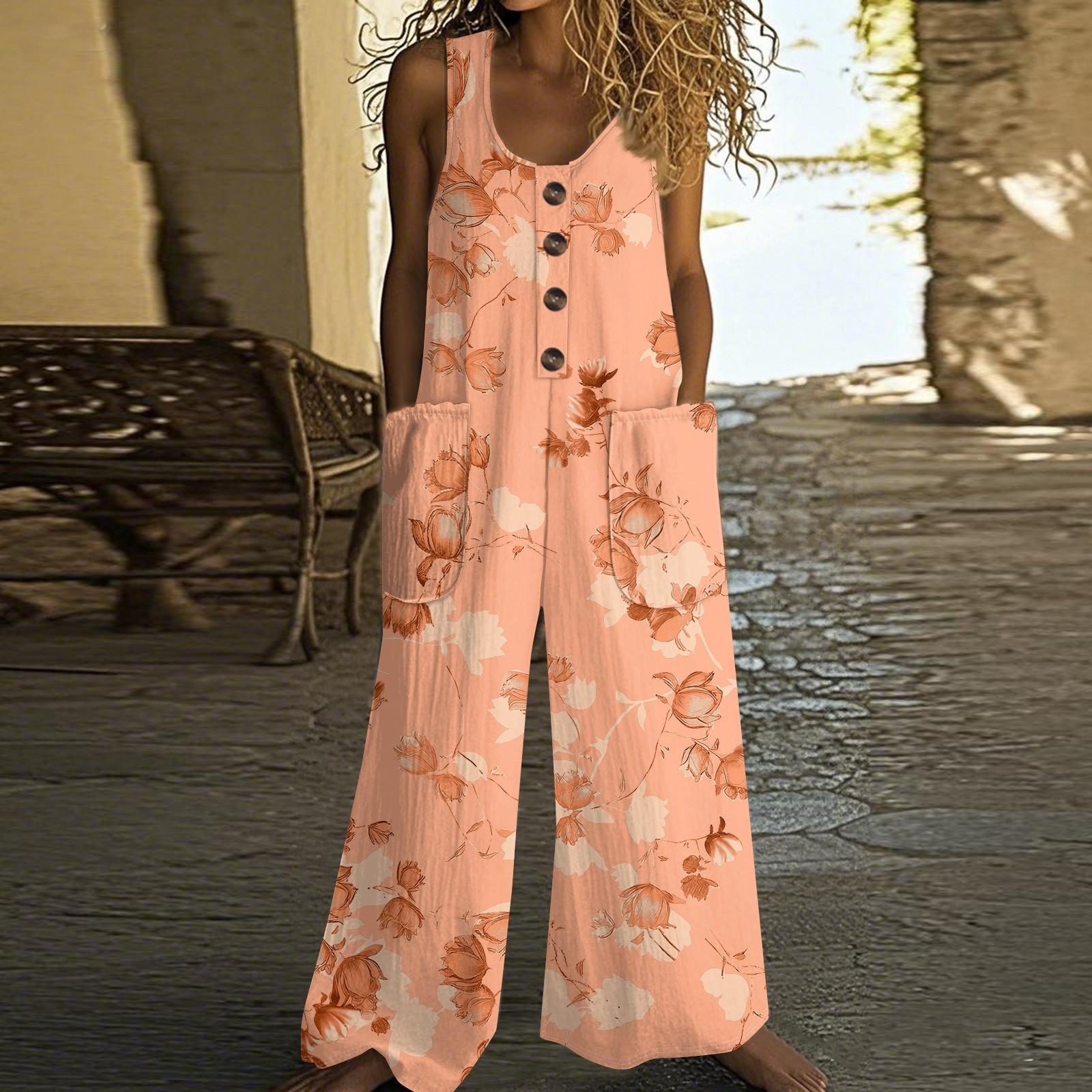 Grace | Peach Blossom Jumpsuit