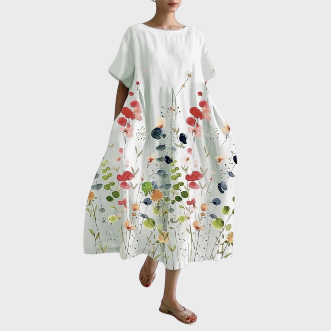 Elisa | Casual Long Dress with Floral Print