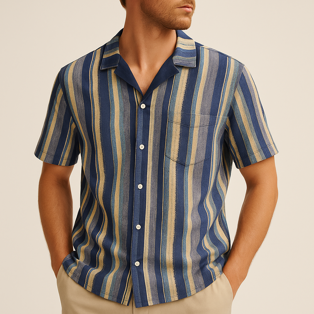 Quinerly - Textured Striped Polo