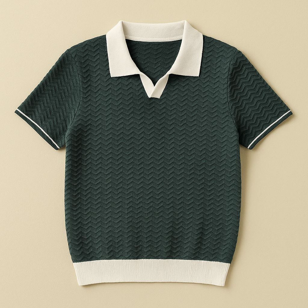 De Luca - Ripple Weave Polo Shirt