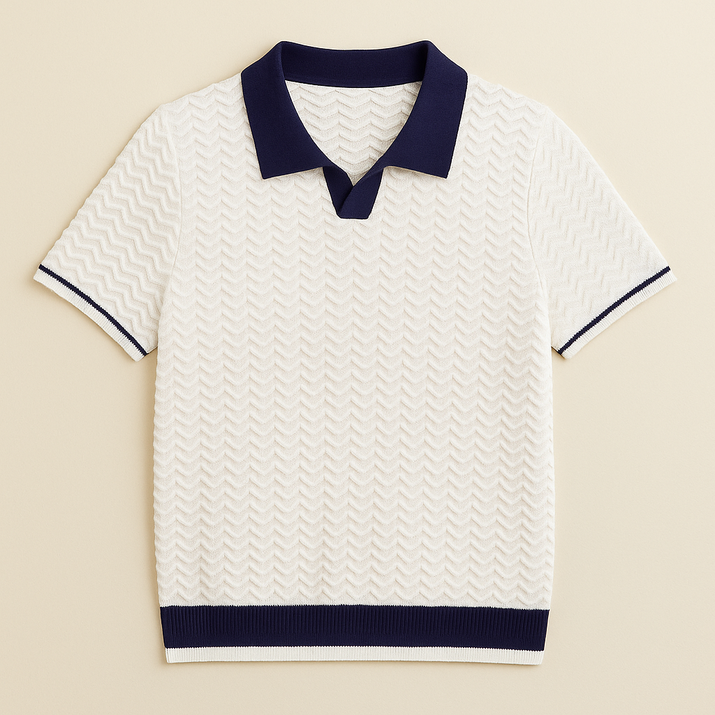 De Luca - Ripple Weave Polo Shirt