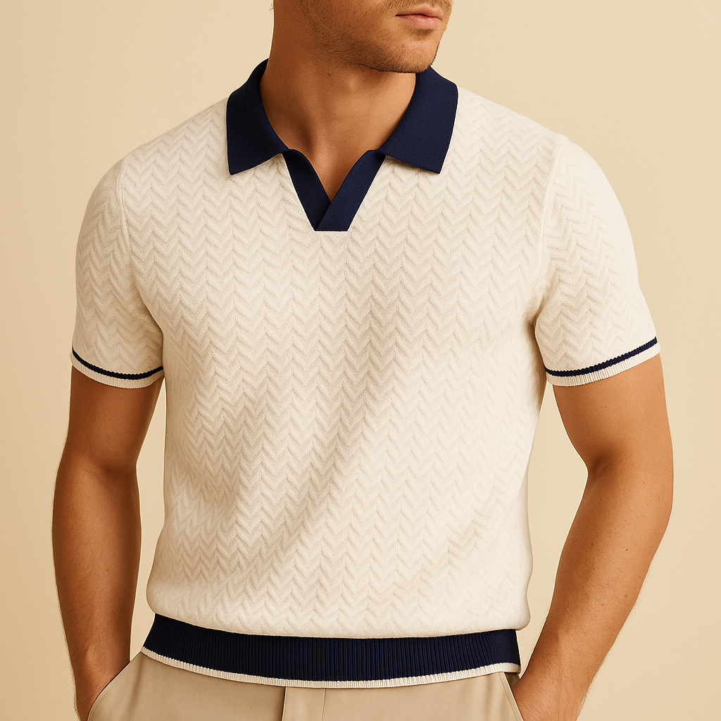 De Luca - Ripple Weave Polo Shirt