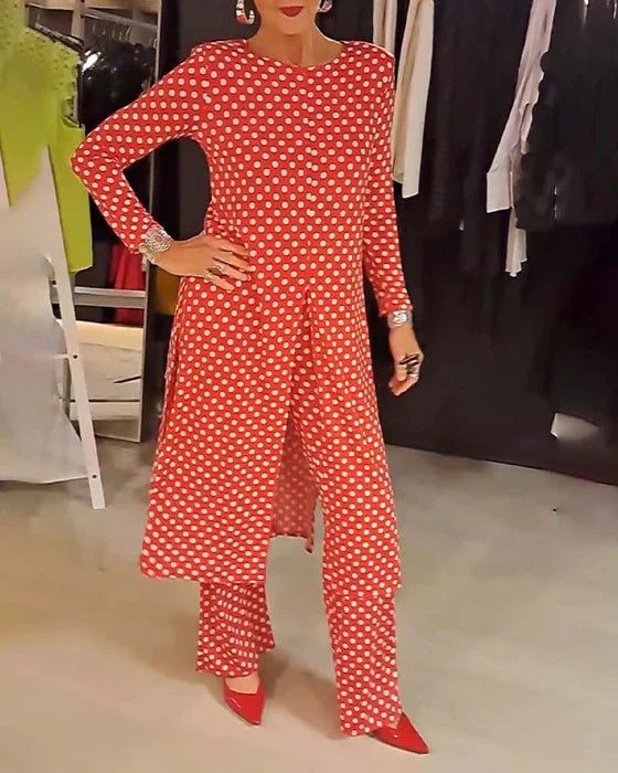 LILIANA | Two-Piece Polka Dot Set for an Elegant and Casual Summer Style