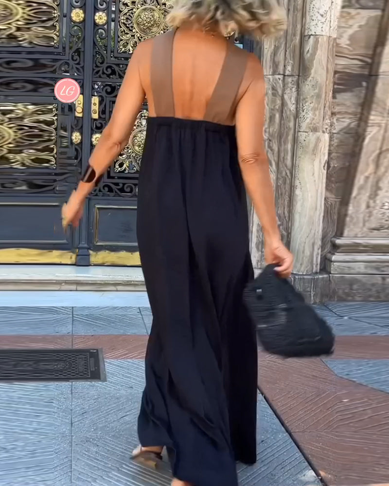 SIENNA | Trendy Chic Dress with Open Back and Crossed Neckline
