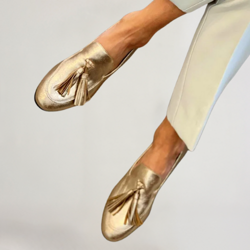 Chloé™ | Golden Loafers for Women